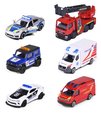 Autíčko zásahové S.O.S. Vehicles Majorette otvárateľné 7,5 cm dĺžka 6 rôznych druhov