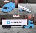 Autíčko prepravné MAERSK Transport Vehicles Majorette kovové 17 cm dĺžka 3 druhy