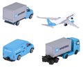 Autíčka prepravné MAERSK 4 Pieces Giftpack Majorette kovové 7,5 cm dĺžka sada 4 druhov v darčekovom balení