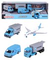 Autíčka prepravné MAERSK 4 Pieces Giftpack Majorette kovové 7,5 cm dĺžka sada 4 druhov v darčekovom balení