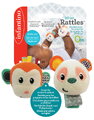 Hrkálky na ruku Opička a Panda Wrist Rattles Infantino na suchý zips od 0 mes