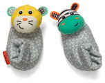 Papučky s hrkálkou Zebra & Tiger Foot Rattles Infantino od 0 mes