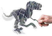 Puzzle dinosaurus Velociraptor 3D Creature Puzzle Educa dĺžka 55 cm 64 dielov od 6 rokov EDU20717