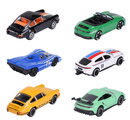 Mașinuță Porsche Premium Majorette 6 tipuri diferite, metal, cu piese mobile, lungime 7,5 cm, 1:64