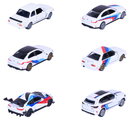 Mașinuță BMW Deluxe Majorette metalice, 6 tipuri diferite, cu cutie de colecție; lungime 7,5 cm; 1:64