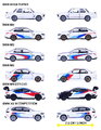 Mașinuță BMW Deluxe Majorette metalice, 6 tipuri diferite, cu cutie de colecție; lungime 7,5 cm; 1:64