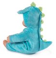 Bábika v kostýme Dinosaurus Minikiss Croc Smoby modrý so zvukom ‚cmuk’ s mäkkým telíčkom od 12 mes