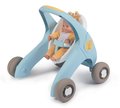 Chodítko a kočík pre bábiku Croc Baby Walker MiniKiss 3in1 Smoby s brzdou a bezpečnostným pásom od 12 mes