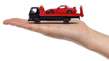 Camion cu mașinuță JDM Legends Majorette metalice, 3 tipuri diferite, lungime 1:64