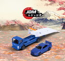 Camion cu mașinuță JDM Legends Majorette metalice, 3 tipuri diferite, lungime 1:64