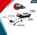 Camion cu mașinuță JDM Legends Majorette metalice, 3 tipuri diferite, lungime 1:64