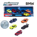 Mașinuțe BMW Giftpack Majorette set metalic de 5 tipuri în ambalaj cadou, lungime 7,5 cm, 1:64
