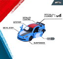 Mașinuțe Alpine Giftpack Majorette set metalic de 5 tipuri în ambalaj cadou, lungime 7,5 cm, 1:64