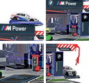 Garáž s predvádzacou platformou BMW Showroom Majorette s kovovým modelom autíčka 1:64 MJ2106000