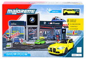 Garáž s predvádzacou platformou BMW Showroom Majorette s kovovým modelom autíčka 1:64 MJ2106000