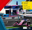 Garaj cu uși care se deschid Motorsport Alpine Pit Stop Majorette cu modelul unei mașinuțe Formula 1:64, de la 5 ani