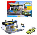 Garáž s otvárateľnými dverami Motorsport DTM Pit Stop Majorette s modelom autíčka Porsche 1:64  MJ2106002