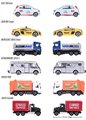 Autíčko mestské City Vehicles Majorette s pohyblivými časťami 7,5 cm dĺžka 6 rôznych druhov