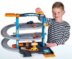 Garáž 3 poschodová s autoservisom Garage City Flex Majorette s manuálnym výťahom autoumyvárňou a 5 autíčok