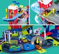 Garáž 6 poschodová s motorizovaným výťahom Super Chase Center Majorette so zvukom a svetlom elektronický vláčik a 4 autíčka od 5 rokov