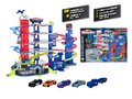 Garáž 6 poschodová s motorizovaným výťahom Super Chase Center Majorette so zvukom a svetlom elektronický vláčik a 4 autíčka od 5 rokov