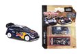 Autíčko rally WRC Cars Majorette kovové s gumenými kolieskami a zberateľskou krabičkou 7,5 cm dĺžka 4 rôzne druhy
