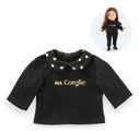Tričko pre bábiku Black & Gold T-shirt Ma Corolle pre 36 cm bábiku