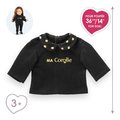 Tričko pre bábiku Black & Gold T-shirt Ma Corolle pre 36 cm bábiku