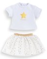 Tričko a sukňa pre bábiku Top & Skirt Set Ivory & Gold Ma Corolle pre 36 cm bábiku