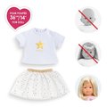Tričko a sukňa pre bábiku Top & Skirt Set Ivory & Gold Ma Corolle pre 36 cm bábiku