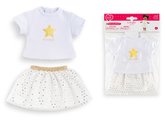 Tričko a sukňa pre bábiku Top & Skirt Set Ivory & Gold Ma Corolle pre 36 cm bábiku