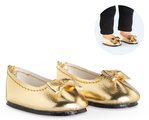 Balerínky pre bábiku Gold Ballet Flat Shoes Ma Corolle pre 36 cm bábiku