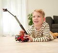 Autíčko hasičské Volvo Truck Fire Engine Majorette so zvukom a svetlom dĺžka 19 cm