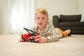 Autíčko hasičské Volvo Truck Fire Engine Majorette so zvukom a svetlom dĺžka 19 cm