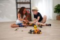 Kamión s nakladačom Volvo Truck & Wheel Loader Majorette 35 cm dĺžka so zvukom a svetlom