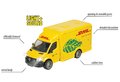 Autíčko kuriérske Mercedes-Benz Sprinter DHL Majorette so zvukom a svetlom dĺžka 15 cm