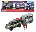 Auto terénne s prívesom pre koňa Land Rover Horse Carrier Majorette 25 cm dĺžka so zvukom a svetlom