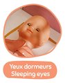 Bábika v dupačkách Doll Baby Nurse Smoby s mäkkým telíčkom a ospalými očkami 32 cm od 18 mes