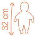 Bábika v dupačkách Doll Baby Nurse Smoby s mäkkým telíčkom a ospalými očkami 32 cm od 18 mes