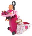 Prebaľovací vozík pre bábiku Baby Nurse Zlatá edícia Smoby s postieľkou a kuchynkou od 18 mes