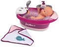 Vanička s tečúcou vodou elektronická Violette Baby Nurse Smoby s jacuzzi kúpelom a Led osvetlením pre 42 cm bábiku