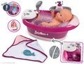 Vanička s tečúcou vodou elektronická Violette Baby Nurse Smoby s jacuzzi kúpelom a Led osvetlením pre 42 cm bábiku