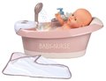 Vanička s tečúcou vodou v sprche Balneo Bath Natur D'Amour Baby Nurse Smoby s jacuzzi kúpeľom so svetlom a bublaním elektronické