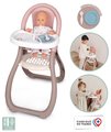 Jedálenská stolička Highchair Natur D'Amour Baby Nurse Smoby s 2 doplnkami pre 42 cm bábiku od 18 mes