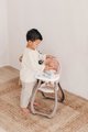 Jedálenská stolička Highchair Natur D'Amour Baby Nurse Smoby s 2 doplnkami pre 42 cm bábiku od 18 mes