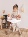 Jedálenská stolička pre dvojičky Twin Highchair 2in1 Natur D'Amour Baby Nurse Smoby pre 42 cm bábiky so 4 doplnkami od 24 mes