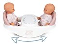 Jedálenská stolička pre dvojičky Twin Highchair 2in1 Natur D'Amour Baby Nurse Smoby pre 42 cm bábiky so 4 doplnkami od 24 mes