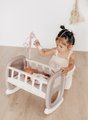 Kolíska s kolotočom Baby´s Cot Natur D'Amour Baby Nurse Smoby pre 42 cm bábiku od 18 mes