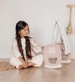 Kolíska s textilným baldachýnom Cradle Natur D'Amour Baby Nurse Smoby pre 42 cm bábiku od 18 mes