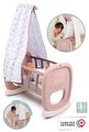 Kolíska s textilným baldachýnom Cradle Natur D'Amour Baby Nurse Smoby pre 42 cm bábiku od 18 mes